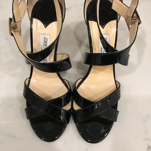 Jimmy Choo Patent Stiletto Sandals - Picture 7 of 7